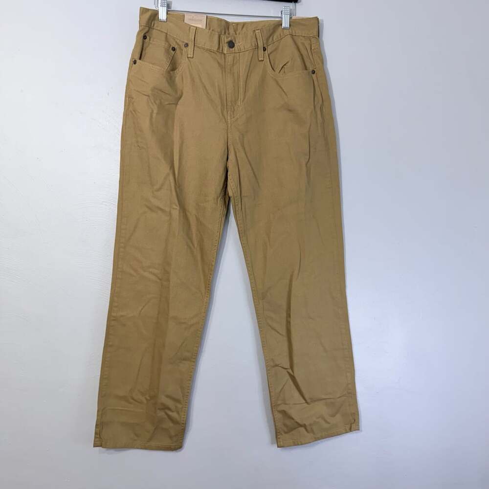 Levi's Low Pro Tan Brown Cotton Straight Leg Pants women’s 31x30